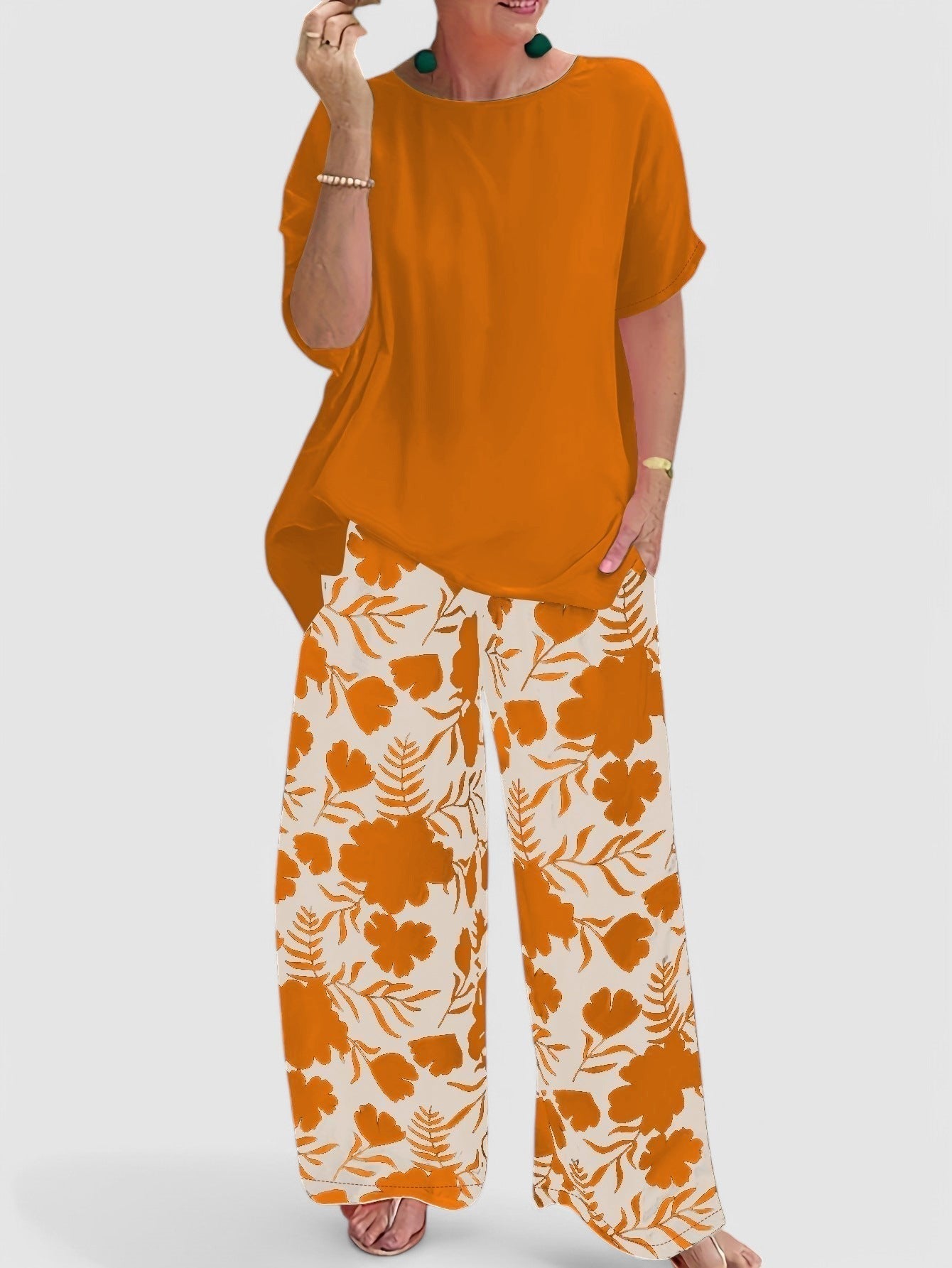 Viki | Florales Set für Frauen - Oberteil & Unterteil