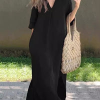 Rosanna | Schlichtes Kleid aus Baumwolle und Leinen