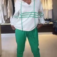 Eden | Gestreiftes Sweatshirt-Set - Oberteil & Unterteil