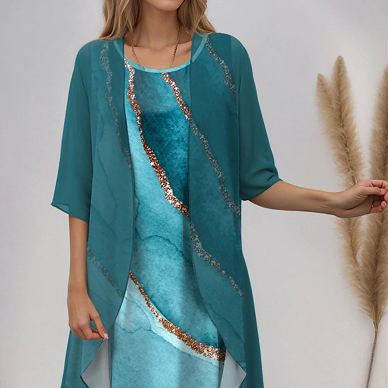 Dhara | Chic & bequem – Blusen- und Kleid-Ensemble