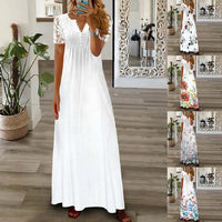 Carissa | Kurzarmkleid mit Spitzenprint