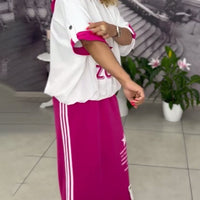 Hasela | Set mit Kapuze Kordelzug bedruckter Rock