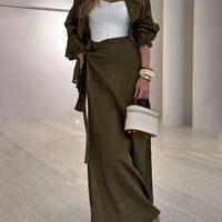 Neina | Zweiteiliges Set: Langarmshirt und Rock