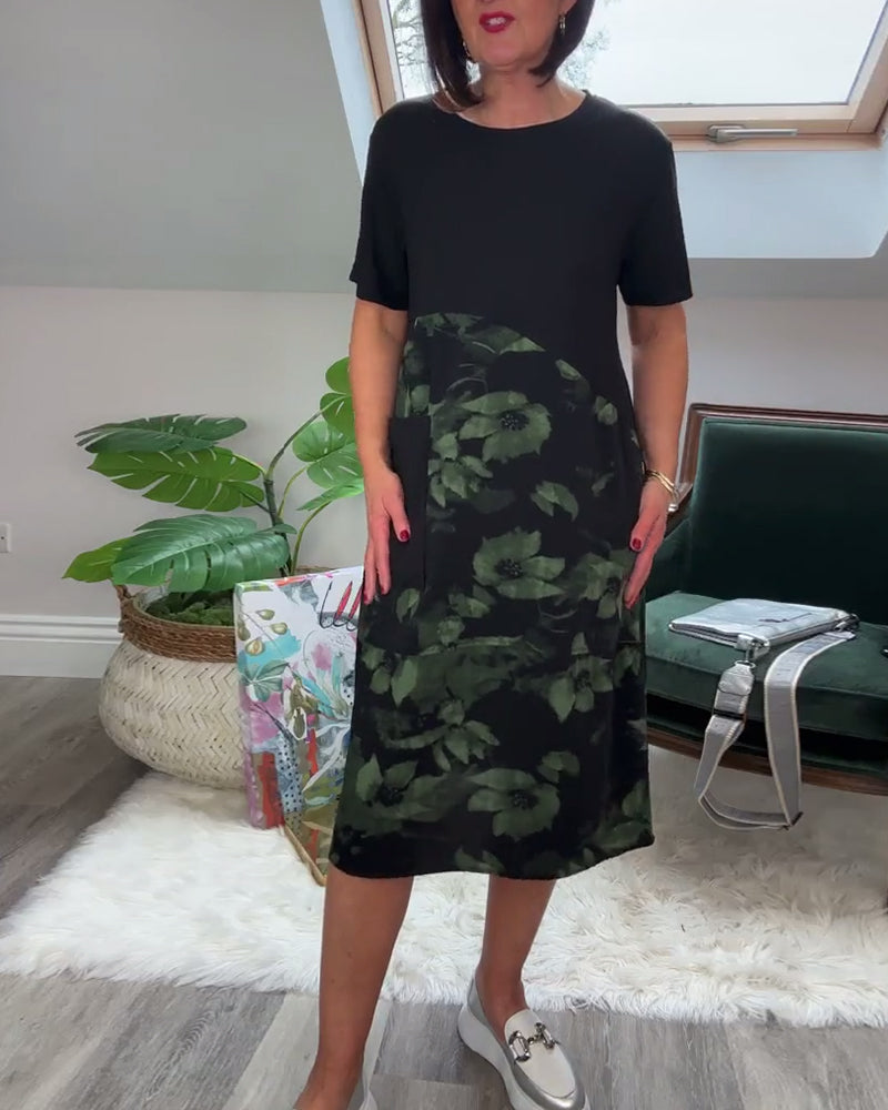 Norena | Patchwork-Kleid mit Blumenprint