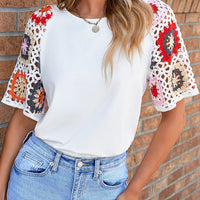 Meribeth | Häkel-Top mit Blumenmuster