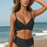 Desy | Crossover Front Hochtailliertes Bikini Set