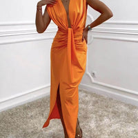 Marie | feminines Midikleid mit V-Ausschnitt