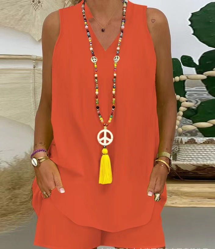 Tessa | Minimalistisches Set mit ärmellosem Design