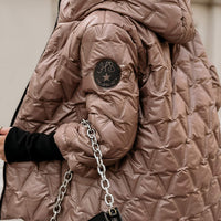 Lenory | Patchwork-Jacke mit Kapuze