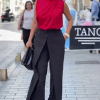 Rita | Asymmetrische Hose mit weitem Bein