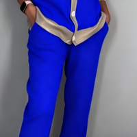 Alexia | Lässiger Damenanzug mit V-Ausschnitt und Hose