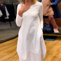 Sylvia | Langes Unifarbenes Strickkleid