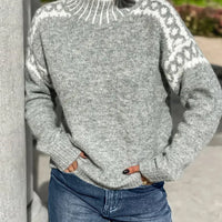 Zuvey | Gemusterter Rollkragenpullover