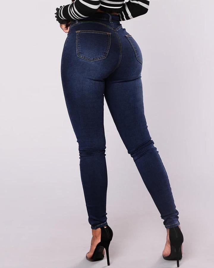 Violetta™ – High-Waist Jeans mit Doppelknopfleiste