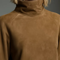 Hila | Vintage Wildleder-Minikleid mit Rollkragen