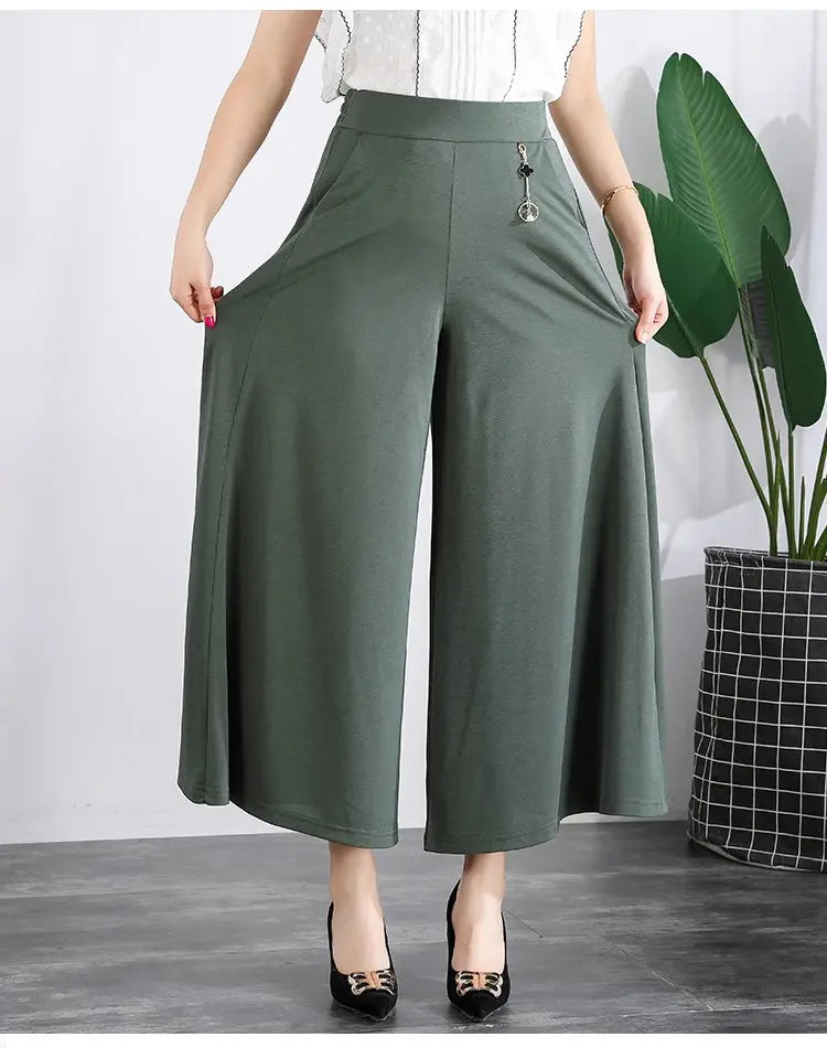 Geneva | Leichte Ice Silk Cropped Pants für den Sommer