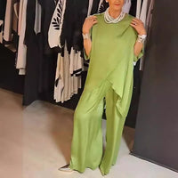 Marya | Zweiteiliges Set: Elegante Satinbluse und Hose