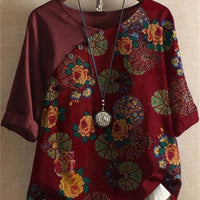 Vivienne | Feminines Kurzarmshirt mit Blumenmuster