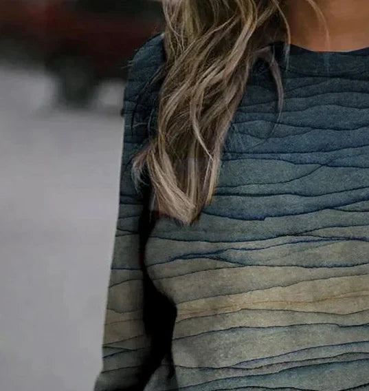 Juliana | Trendiges Sweatshirt mit Wellenmuster für Damen