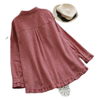 Samantha | Kariertes Oversize-Hemd aus Leinen