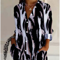 Flara | Bedruckte Bluse mit Stehkragen