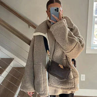 Dalina | Übergroßer Teddy-Mantel