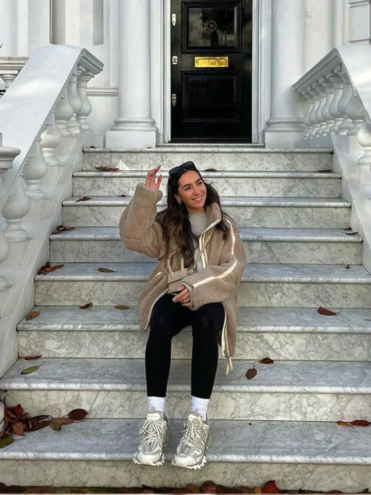 Dalina | Übergroßer Teddy-Mantel