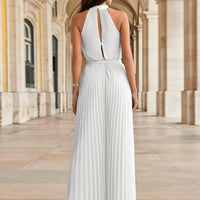 Elen | Plissierter Jumpsuit mit Neckholder-Ausschnitt