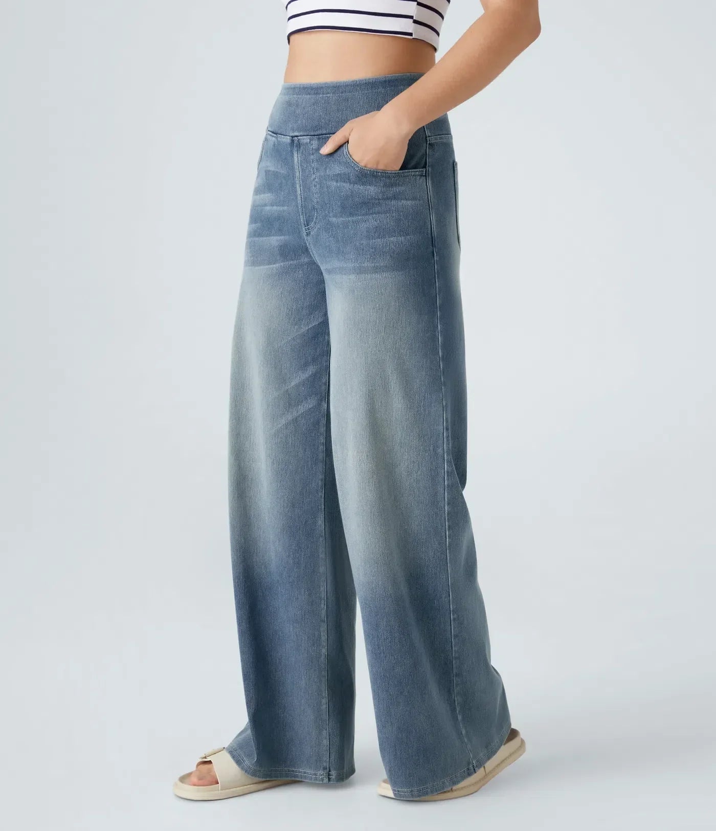 Pepa | Elastische Jeans mit hoher Taille