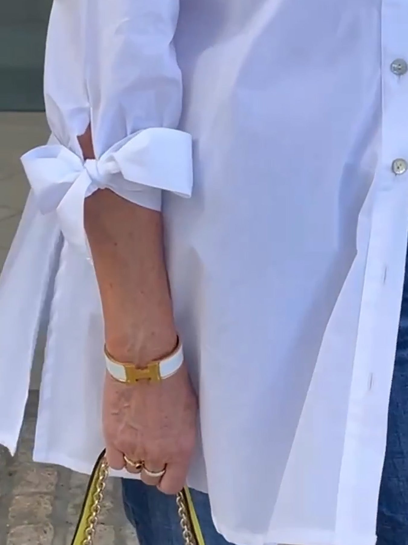 Tesla | Lange Hemdjacke aus Baumwolle für Frauen