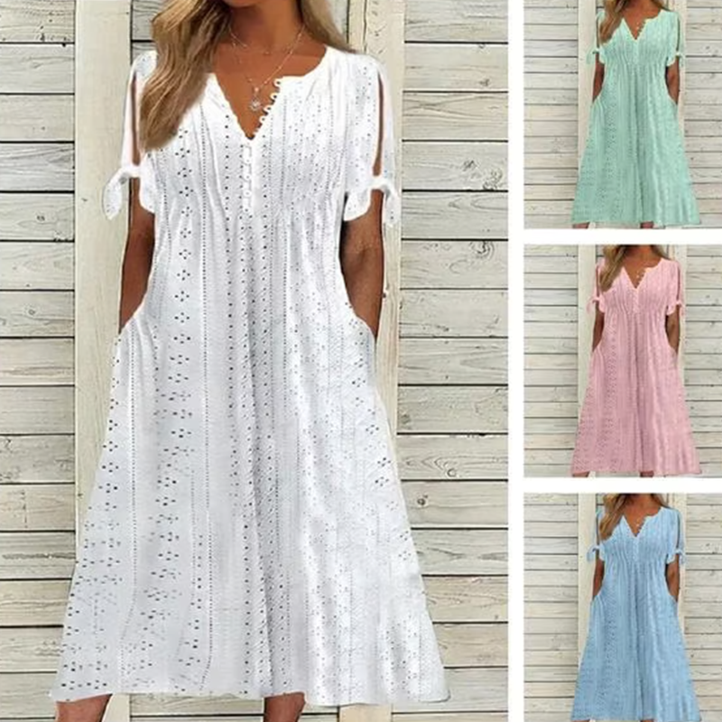 Elani | feminines Kleid mit herzförmigem Ausschnitt