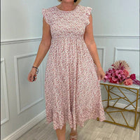 Zara | Elegante geblümte Damenkleider mit Rüschen