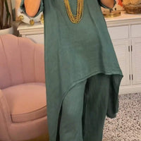 Harley | Zweiteiliger Anzug aus Baumwolle und Leinen für Damen