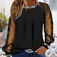 Jacky | Trendy Mesh-Pailletten-Top
