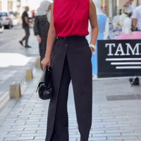 Rita | Asymmetrische Hose mit weitem Bein