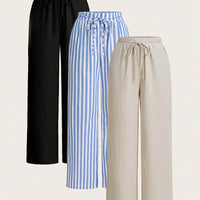 Demi | praktischer 3er-Pack Bundfaltenhosen für Damen