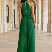 Elen | Plissierter Jumpsuit mit Neckholder-Ausschnitt