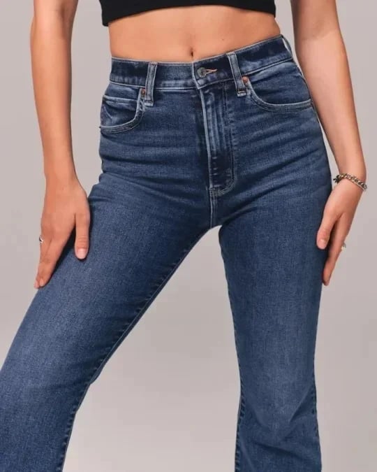 Cienna | Stretch-Jeans mit hoher Taille und weitem Bein
