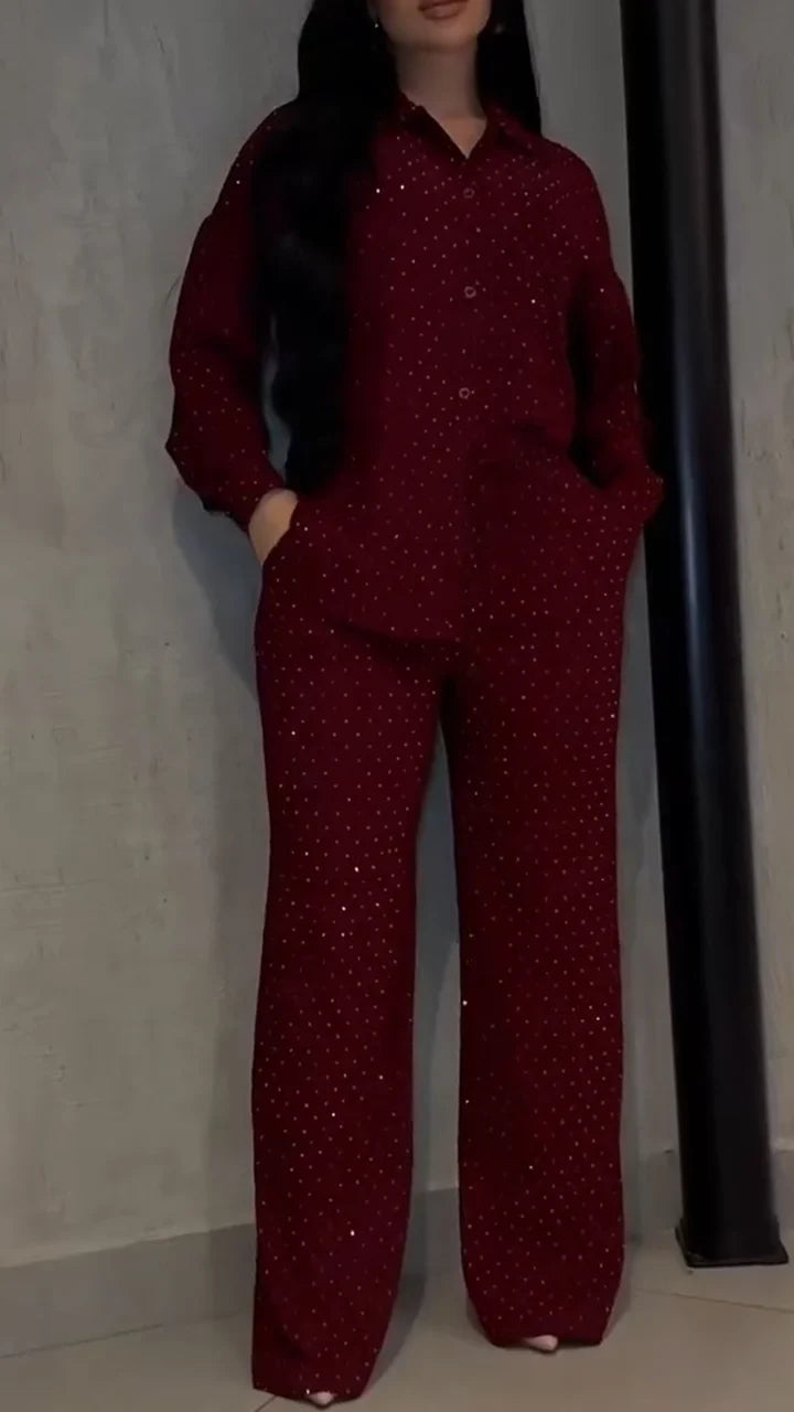 Ravena | Blazer-Set mit Strassdetails