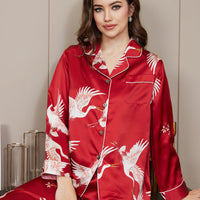 Nola | luxuriöses Damenpyjama-Set mit kontrastierender Bindung