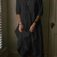 Harmoni | zeitloses Leinen-Kleid mit klassischem Rundhals