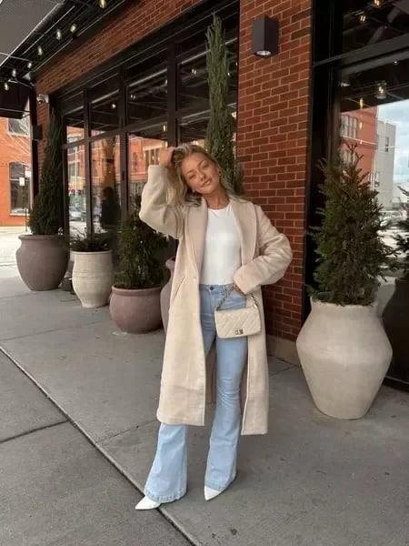 Cienna | Stretch-Jeans mit hoher Taille und weitem Bein