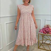 Zara | Elegante geblümte Damenkleider mit Rüschen