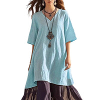 Yasmine | elegantes lässiges Kleid mit V-Ausschnitt