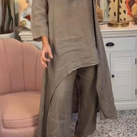 Harley | Zweiteiliger Anzug aus Baumwolle und Leinen für Damen