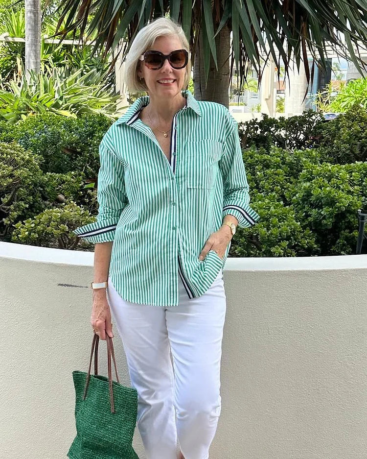 Anouka | Schickes gestreiftes Button-Up-Hemd