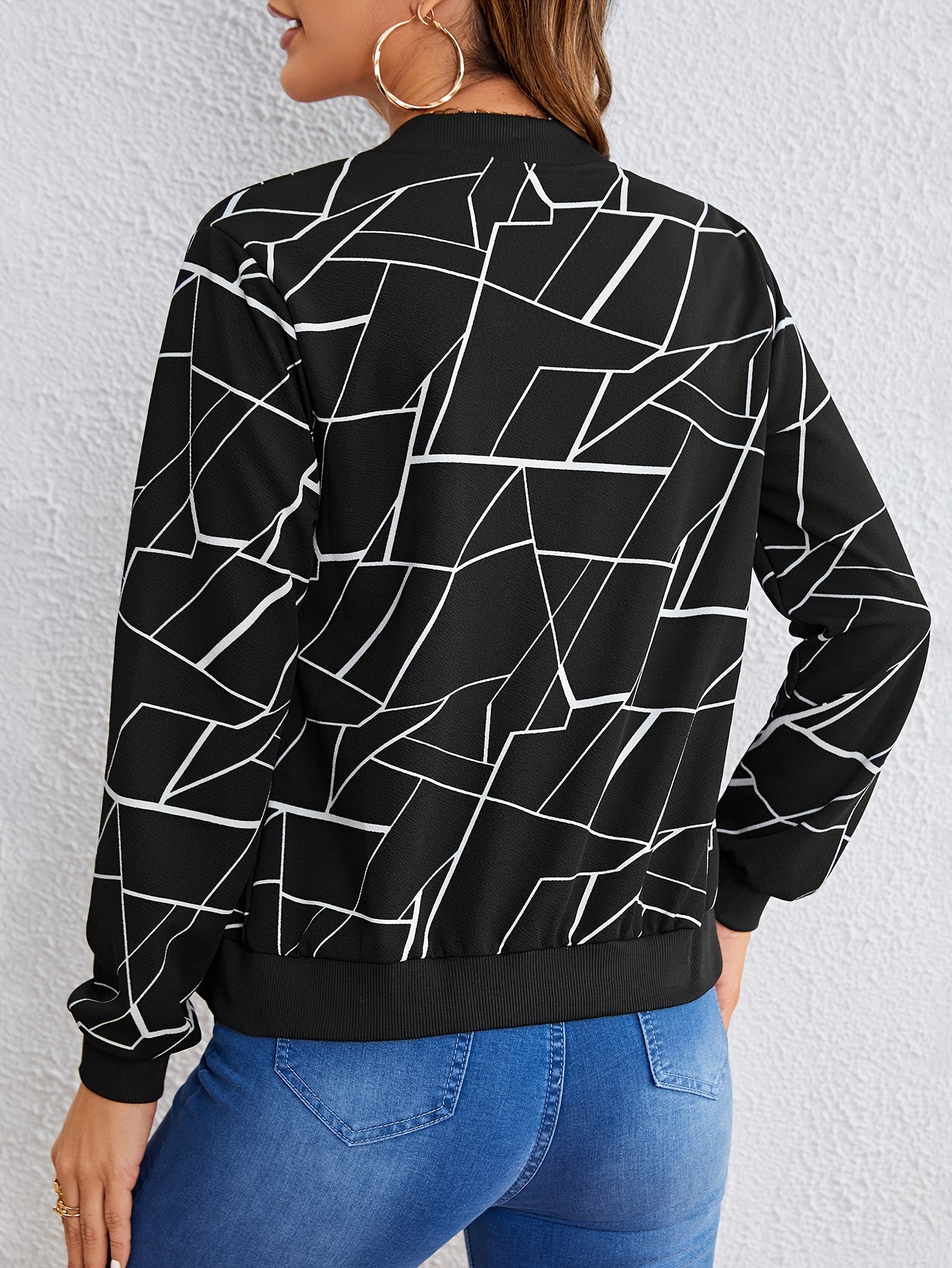 Evalaine™ | Geometrische Zipperjacke für Damen