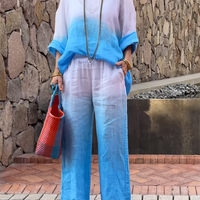 Taylor | Elegantes zweiteiliges Set aus Baumwolle und Leinen mit Farbverlauf