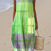 Gela | Ärmelloses Kleid mit Karomuster