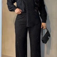 Ravena | Blazer-Set mit Strassdetails